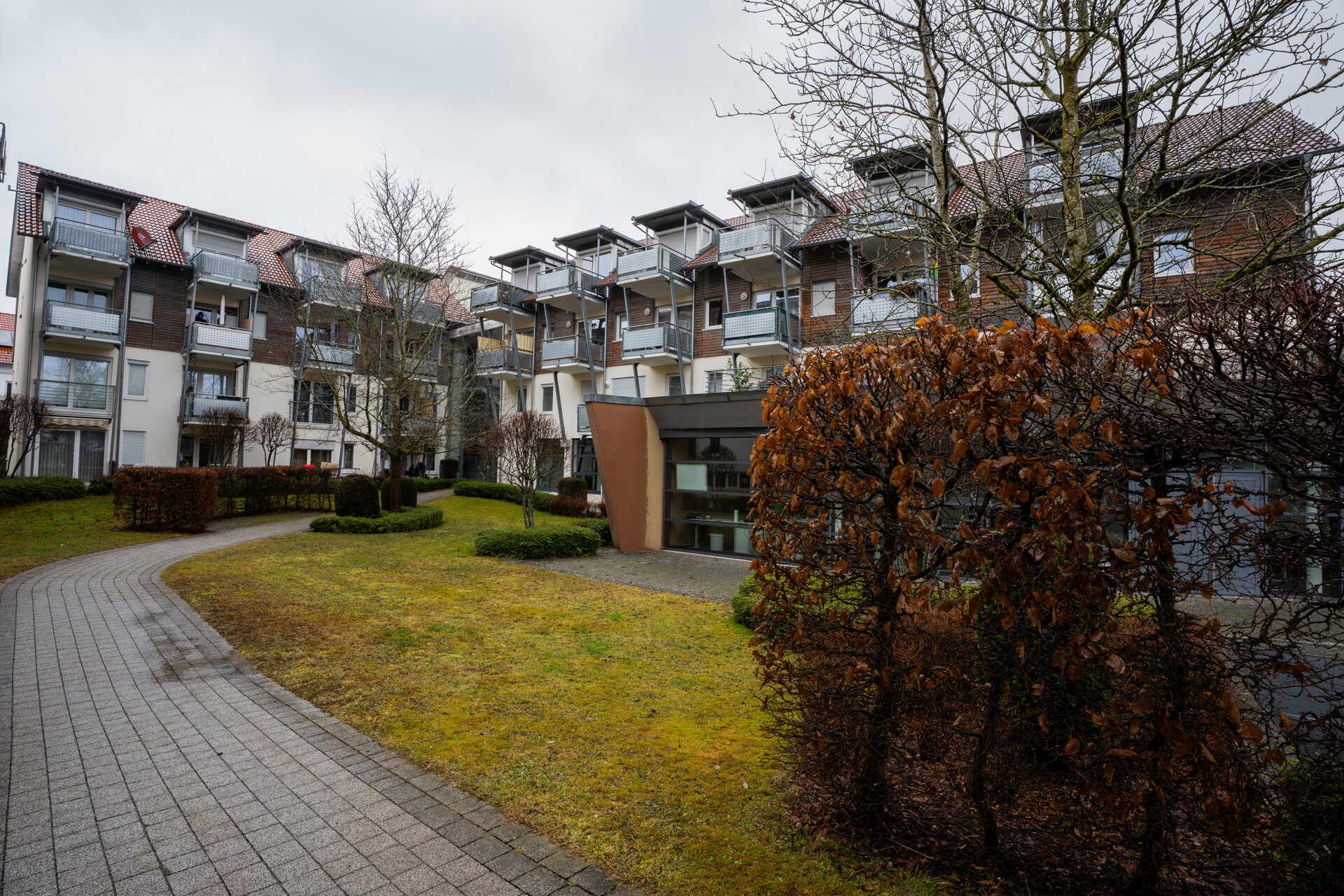 Blick in den gepflegten Gemeinschaftsgarten